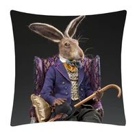 nordic art decorative pillowcase fashion animal deer rabbit print cushion covers soft pillow covers sofa home decor