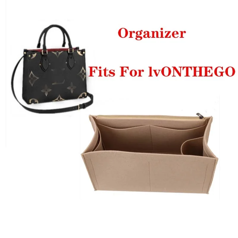 

Fits ONTHEGO Tote 3MM Premium Felt Insert Bag Organizer Cosmetic Bag Handbag shaper Organizer Travel Inner Purse