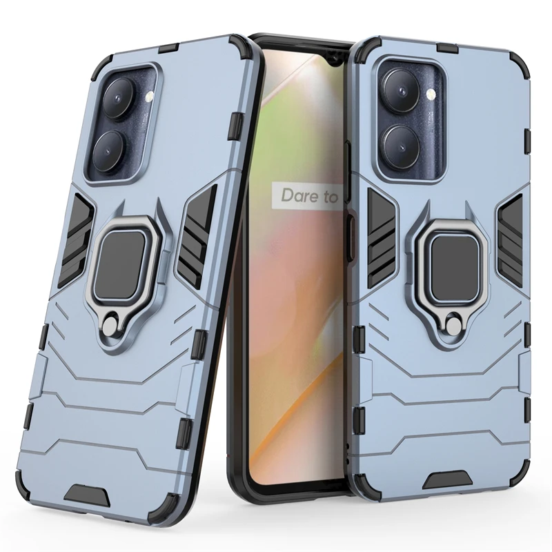For Realme C33 Case Cover For OPPO Realme C33 C 33 Capas Shockproof New PC Ring Stand Magnetic Holder Case For Realme C33 Fundas