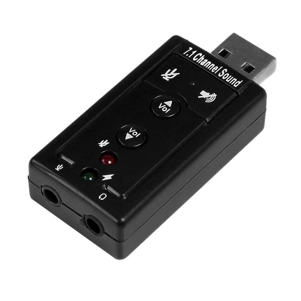 

USB2 0 7 1-канальный адаптер звуковой карты 3D USB внешняя звуковая карта аудио адаптер соединитель