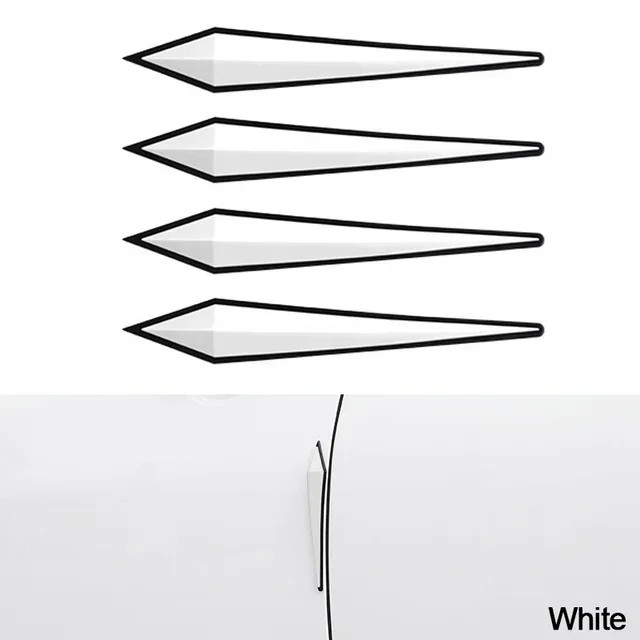 

4 шт., автомобильная защитная наклейка против царапин, бампер, защита от столкновений, дверь, зеркало заднего вида, защита края, резиновая полоса