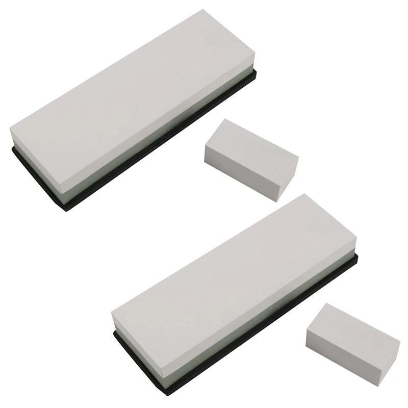 

New 6X Premium Sharpening Stone 2 Side Grit 3000/8000 Whetstone With Nonslip Rubber Base & Flattening Stone