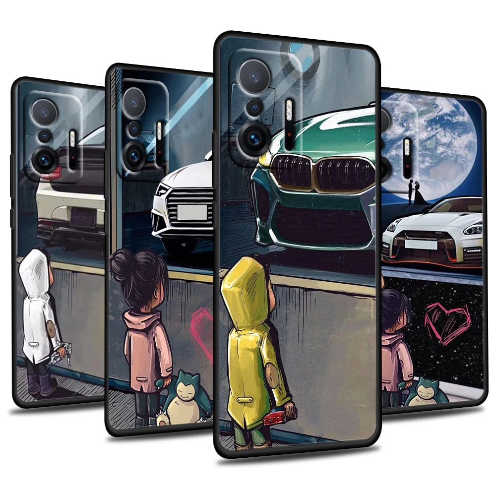 

Boy Girl See Cool Sports Car For Xiaomi Mi A1 A2 A3 Mix 3 Poco F1 Mi 5 6 8 9 SE Pro Play Lite Silicone Soft Black Phone Case