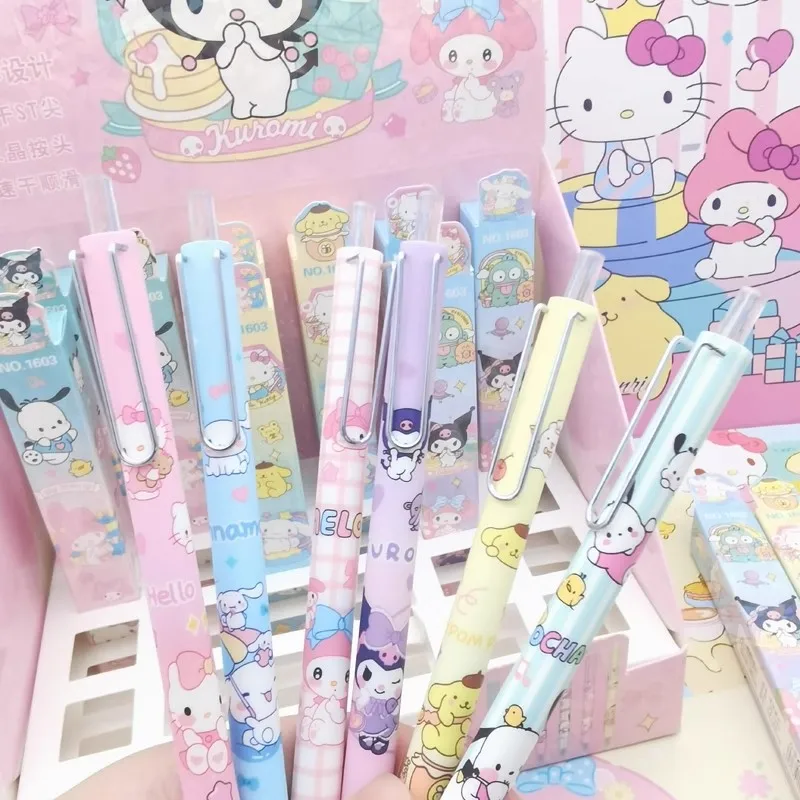 24 шт./партия гелевые ручки с черными чернилами 0 5 мм