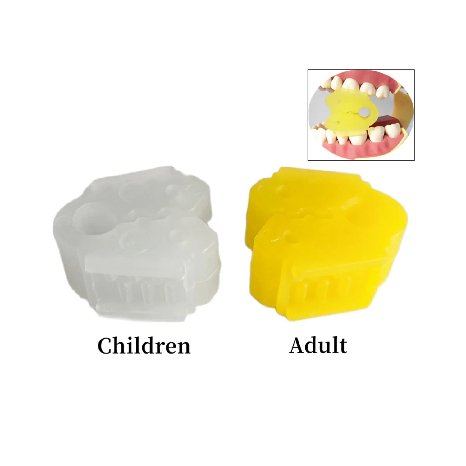 

Dental Oral Occlusal Pad Mouth Prop Bite Rubber Split Type Intraoral Support Opener Retractor For Adult/Children