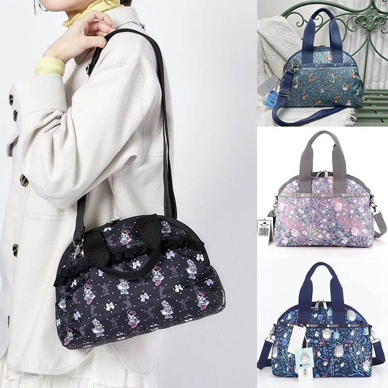 

Lesportsac аниме TOTORO Co Фирменная на одно плечо новая ручная сумка через плечо женская тканевая сумка подарок на день Святого Валентина 3561