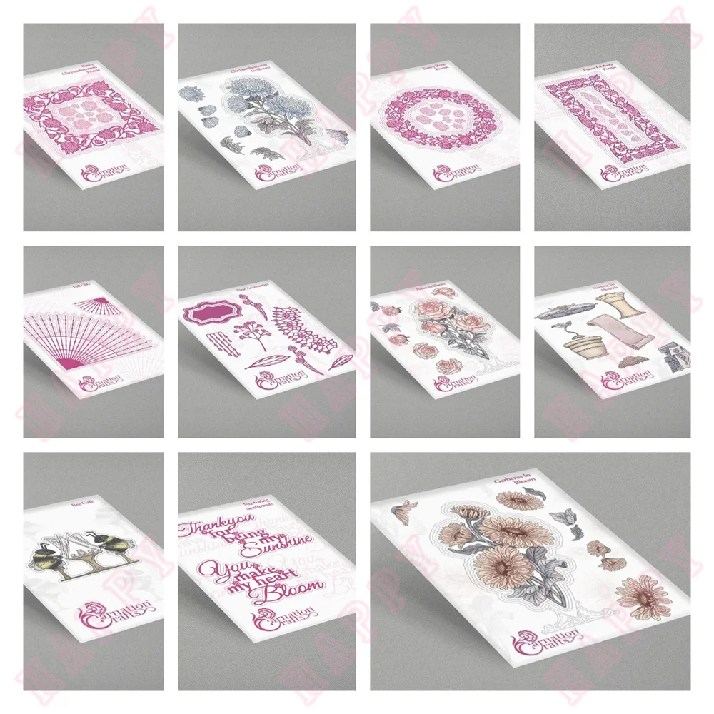 

Metal Cutting Dies Chrysanthemum Roses Fancy Frame DIY Scrapbooking Paper Diary Decoration Handmade For 2022 Embossing Template