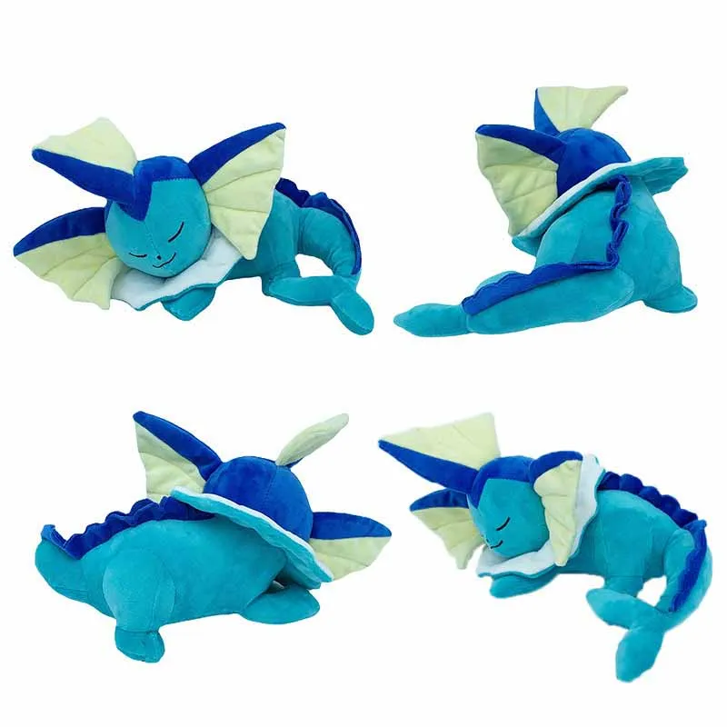 

New 30CM/50CM Sleeping Vaporeon Plush Toy Cartoon Water Eevee Doll For Kids Birthday Gift