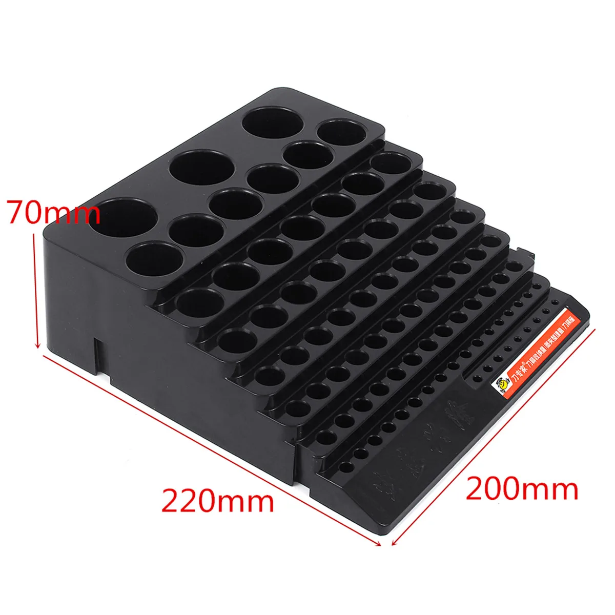 

Drill Bit Holder Tool Box Storage Multifunction 85 Hole Reamer Milling Cutter Plastic Desktop Portable Accessories Thick Rack