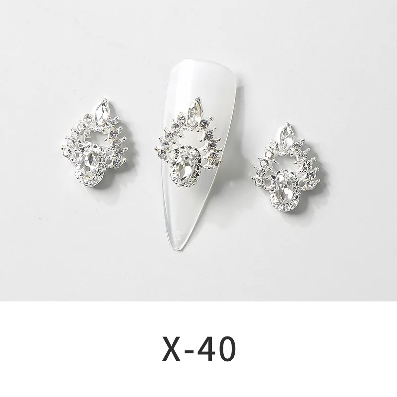 

10pcs New Nail Art Rhinestones Decoration Shiny Zircon Diamond Nail Jewelry 3D Alloy Bow Nail Charms Luxury Manicure Accessories