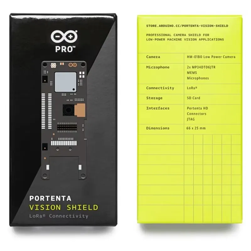 Модуль камеры ARDUINO PRO Portenta Vision Shield — LoRa ASX00026 Himax HM-01B0 оригинал импортированный из