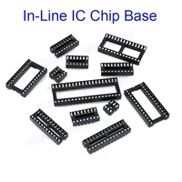 10 pcs ic seat 6p814162024283240p in line ic base integrated block circuit board chip c51 stc circuit pcb burning seat