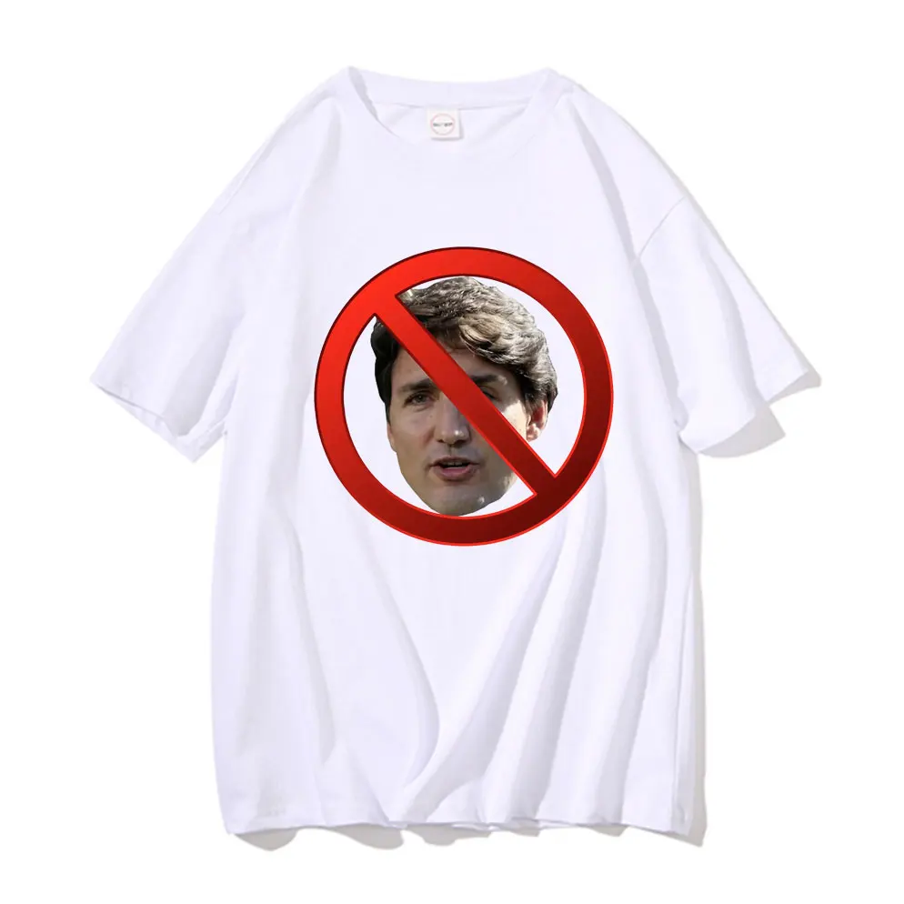 

No Trudeau Graphic Print T Shirt Funny Man Oversized Short Sleeve Men Women Fashion Loose T-shirt Men's 100% Cotton Tops Tshirt