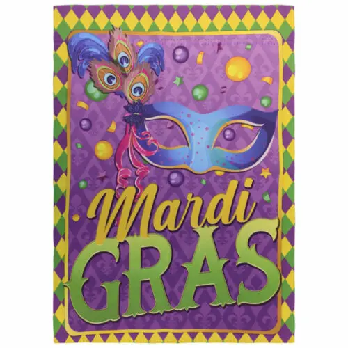 Сад Марди Гра Jamboree флаг 12x18 дюймов милая Новинка для сада Mardi