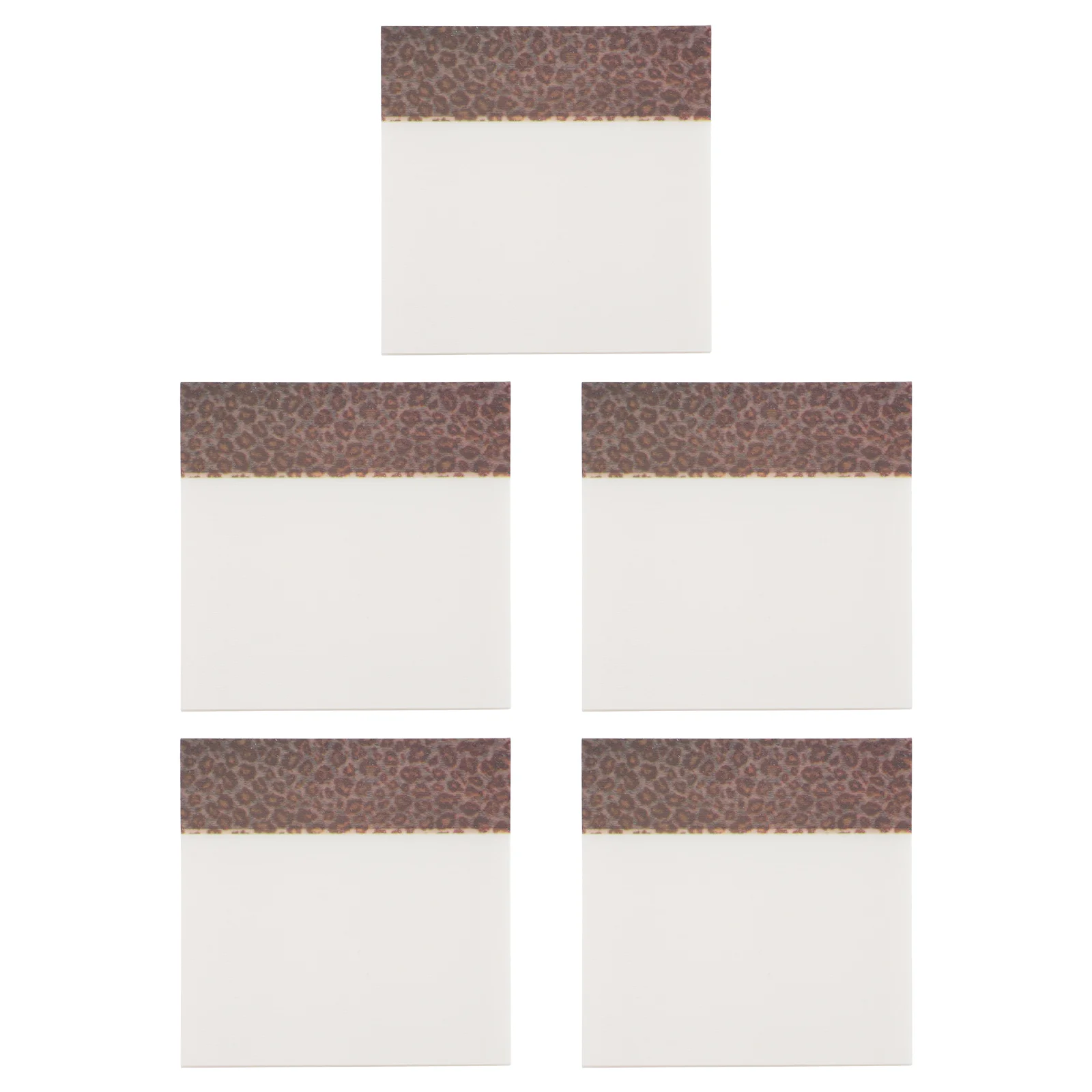 

5pcs Notepads Practical Visible Convenient Office Note Pads Supplies Scratch Pads School Supplies Leopard Teacher Notepads