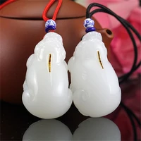 hot selling natural hand carved jade three dimensional rough with skin pixiu necklace pendant fashion jewelry menwomen luckgifts