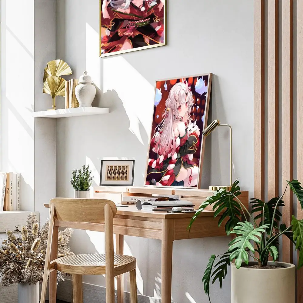 Наклейки с мотивами аниме Nakiri Ayame Hololive Vtube стикеры для гостиной спальни входа