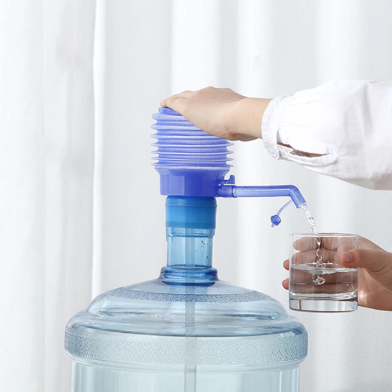 

New Clean and Sanitary Portable Bottled Drinking Water Hand Press Removable Tube Innovative Vacuum Action Manual Pump Dispenser