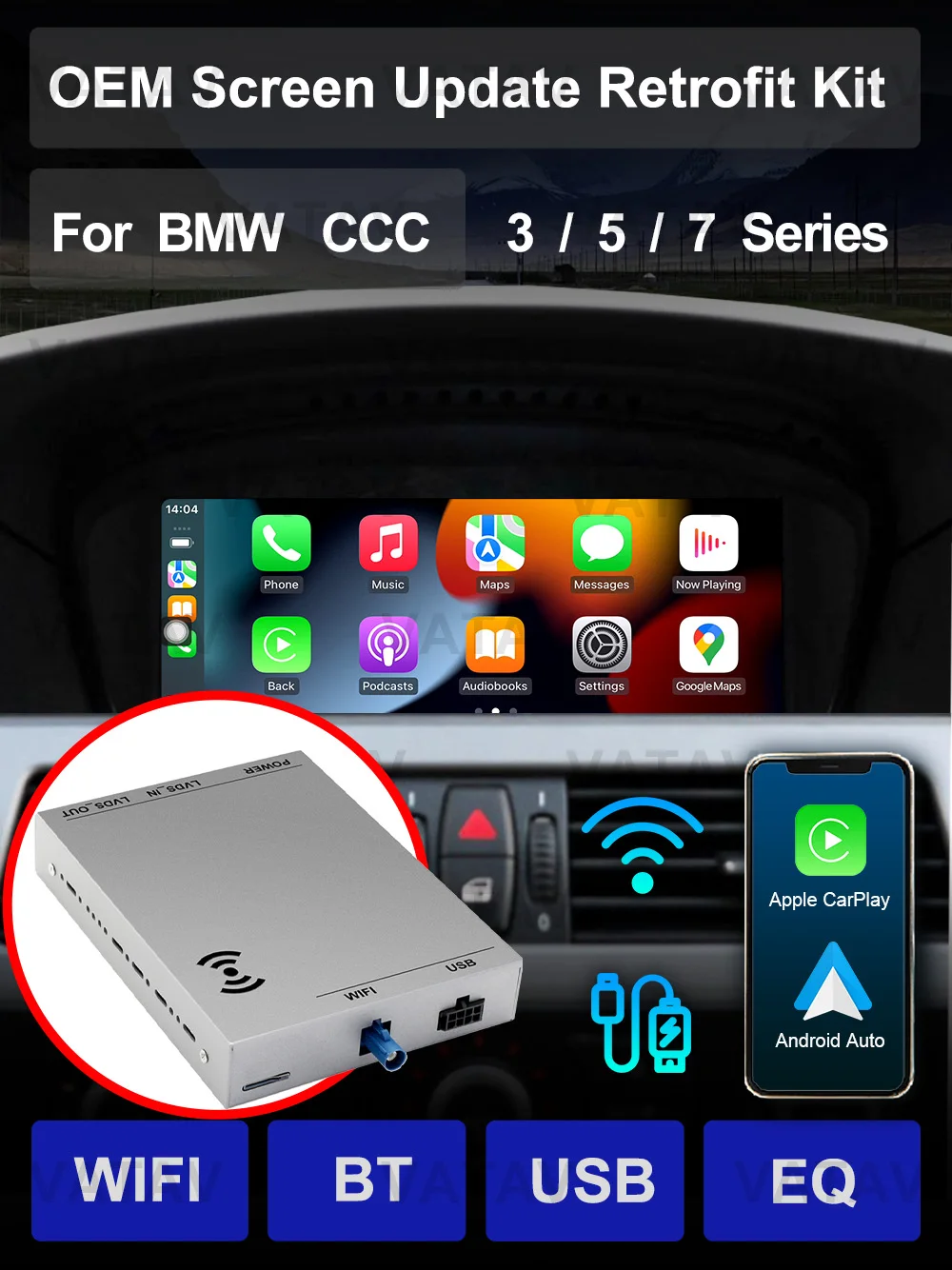 Для BMW MINI CCC CIC NBT EVO BLS 1 2 3 4 5 7 серии F25 26 E60 70 G01 05 OEM экран обновления CarPlay Android Авто