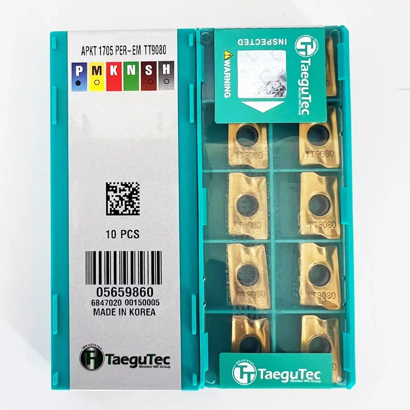 Фото 10 шт. TaeguTec APKT APKT09T3PER APKT09T308R APKT1204PER APKT1705PER EM TT9080 TT9030 Токарные станки с ЧПУ Твердосплавные фрезерные вставки №1