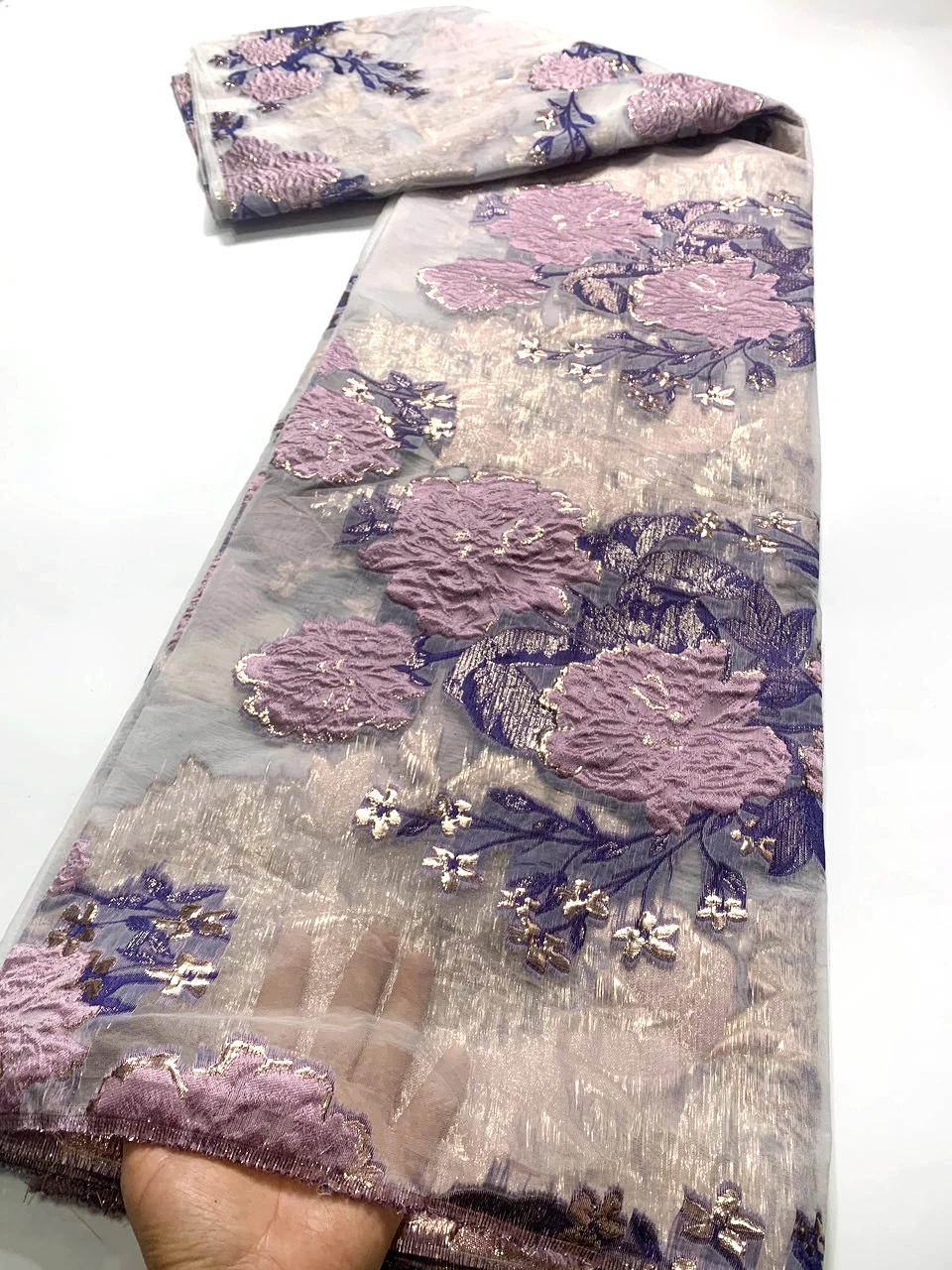 Новейшая африканская кружевная ткань 2022 Высококачественная жаккардовая из