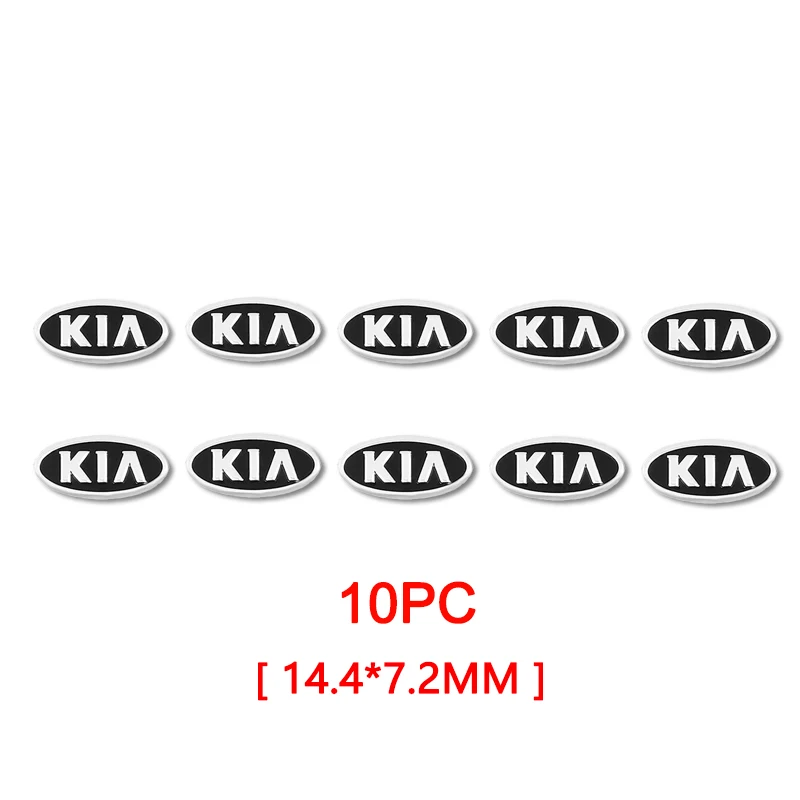 

2/4/8/10 шт. 14,4*7,2 мм наклейки с логотипом ключа автомобиля, наклейка для Kia K3 K2 K5 Sportage Morning Elantra Rio Forte Cerato Stinger Optima Niro