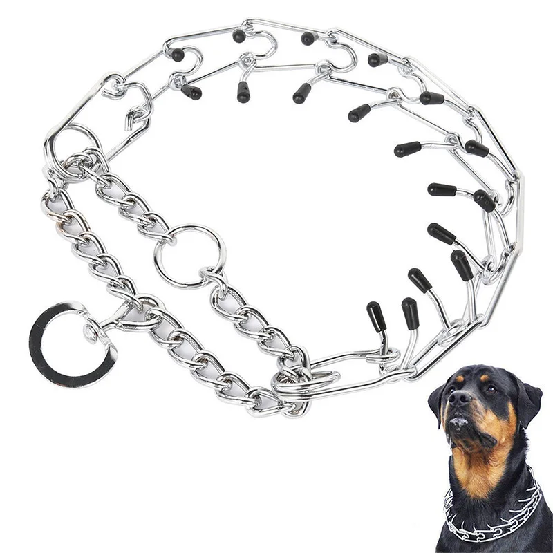 

Metal Dog Training Chain Collar Iron Pet Collar Outdoor Walking Snap Buckle Pet Choke Collars Puppy Quick Release Pet Supplies