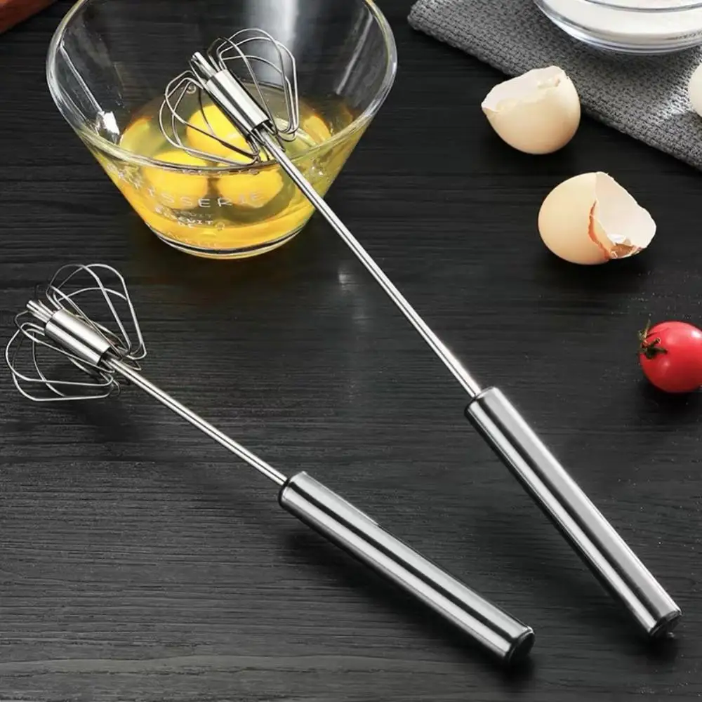 

2/4/5PCS 304 Stainless Steel Cream Utensil Suitable Whisk Rotating Egg Beater Self Turning Kitchen Tools And Gadgets