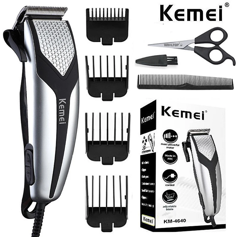 

Kemei KM-4640 Professional Barbers Blending Hair Clipper Wired Electric Trimmer Graffiti Hair Cutting Machine Corded Hair Cutter