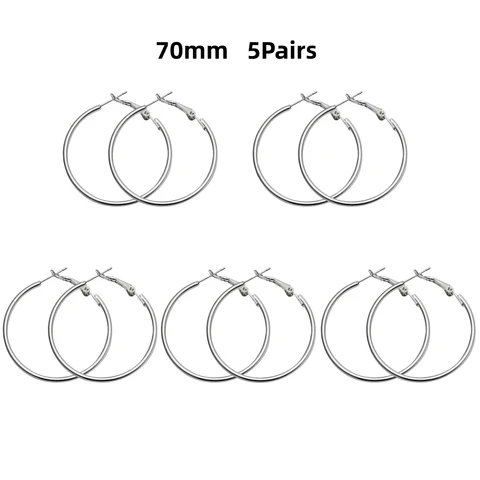 Большие серьги-кольца CHIEGEEY из нержавеющей стали
