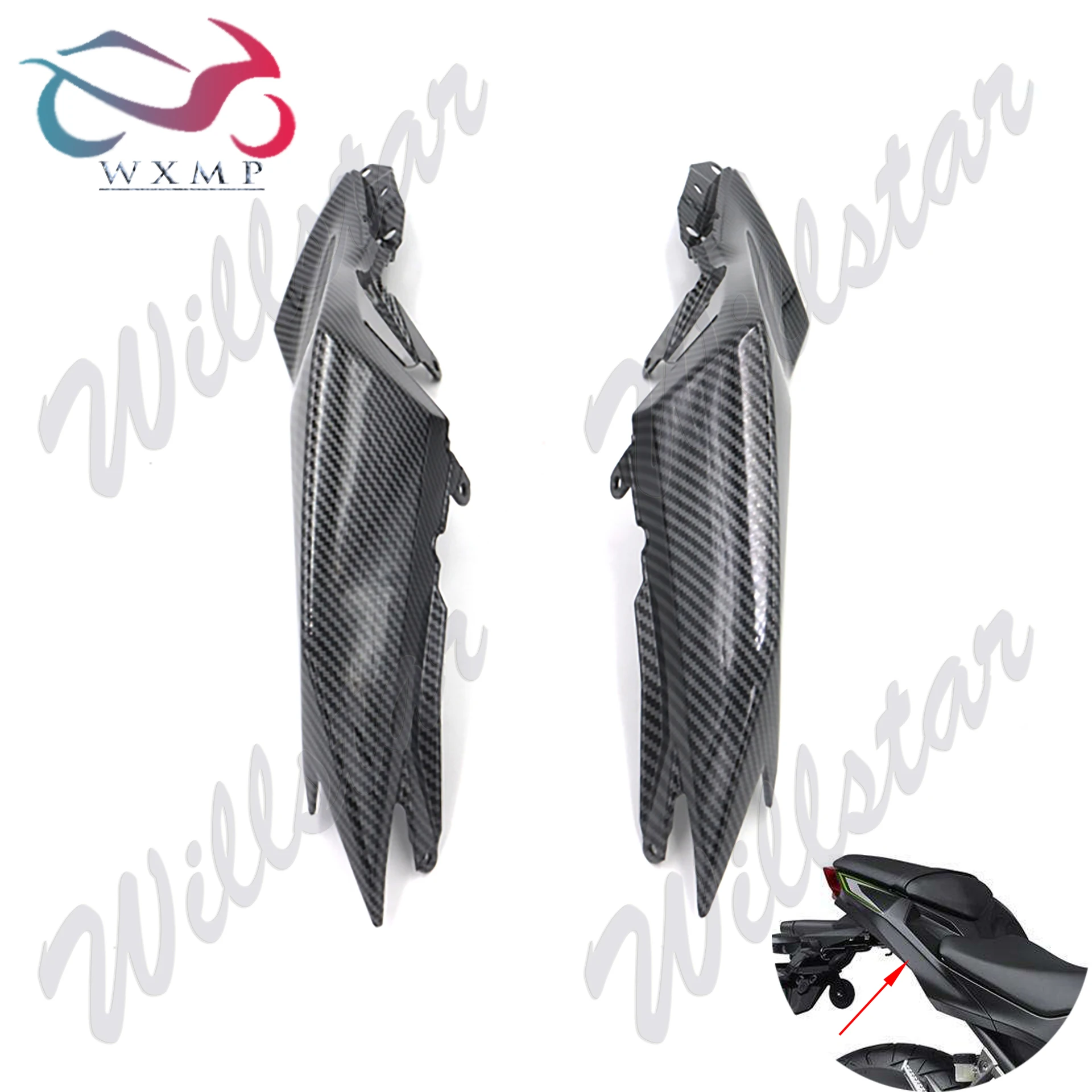 

Задняя часть кузова, задняя левая и правая боковая обтекательная панель, Cowl подходит для Kawasaki Ninja 300 EX300 2013 - 2017