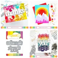 holiday thank you letter metal cutting dies stencils die cut for diy scrapbooking album paper card embossing new 2022