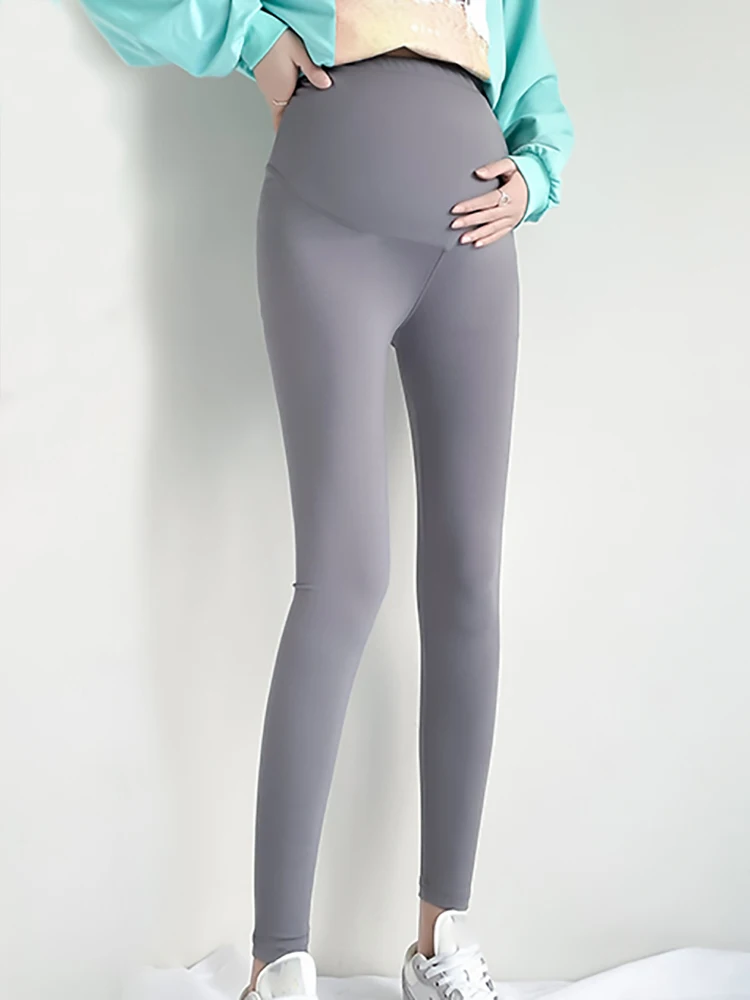 Enlarge Solid Pregnancy Pants Maternity Leggings For Pregnant Women Spring Autumn Maternity Clothes Adjustable Waist Pregnancy Trousers