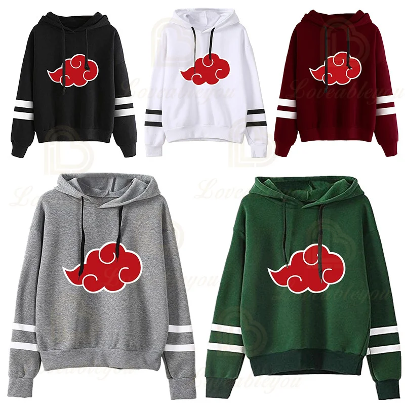 

Anime Naruto Akatsuki Hoodie Streetwear Sweatshirt Men Women 3D Pullover Harajuku Tracksuit Male Hip Hop Hooded DropShip