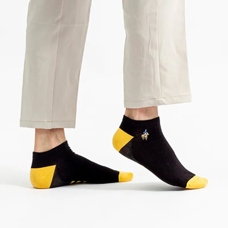 5Pairs High Quality Men Ankle Socks Breathable Cotton Sports Socks Mesh Casual Athletic Summer Thin Cut Short Sokken Size 38-44