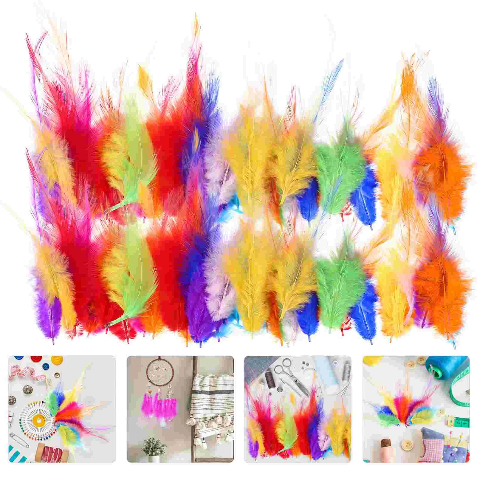 

100 Pcs Flower Vase DIY Making Plumes Decorations Bulk Craft Chicken Party Centerpieces Dream Catcher Earring