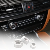 for bmw x5 x6 e70 e71 2008 2013 aluminum alloy silver red air conditioner volume knob ring trim car interior refit accessories