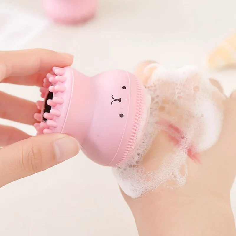 

Hot Octopus Facial Cleansing Brush Jellyfish Silicone Facial Cleansing Brush Exfoliating Multi-Functional Beauty Devices 2022