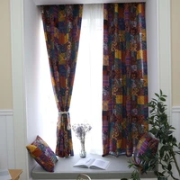 bohemian curtains for living room study bedroom bay windows custom cotton linen retro ethnic style half blackout 02