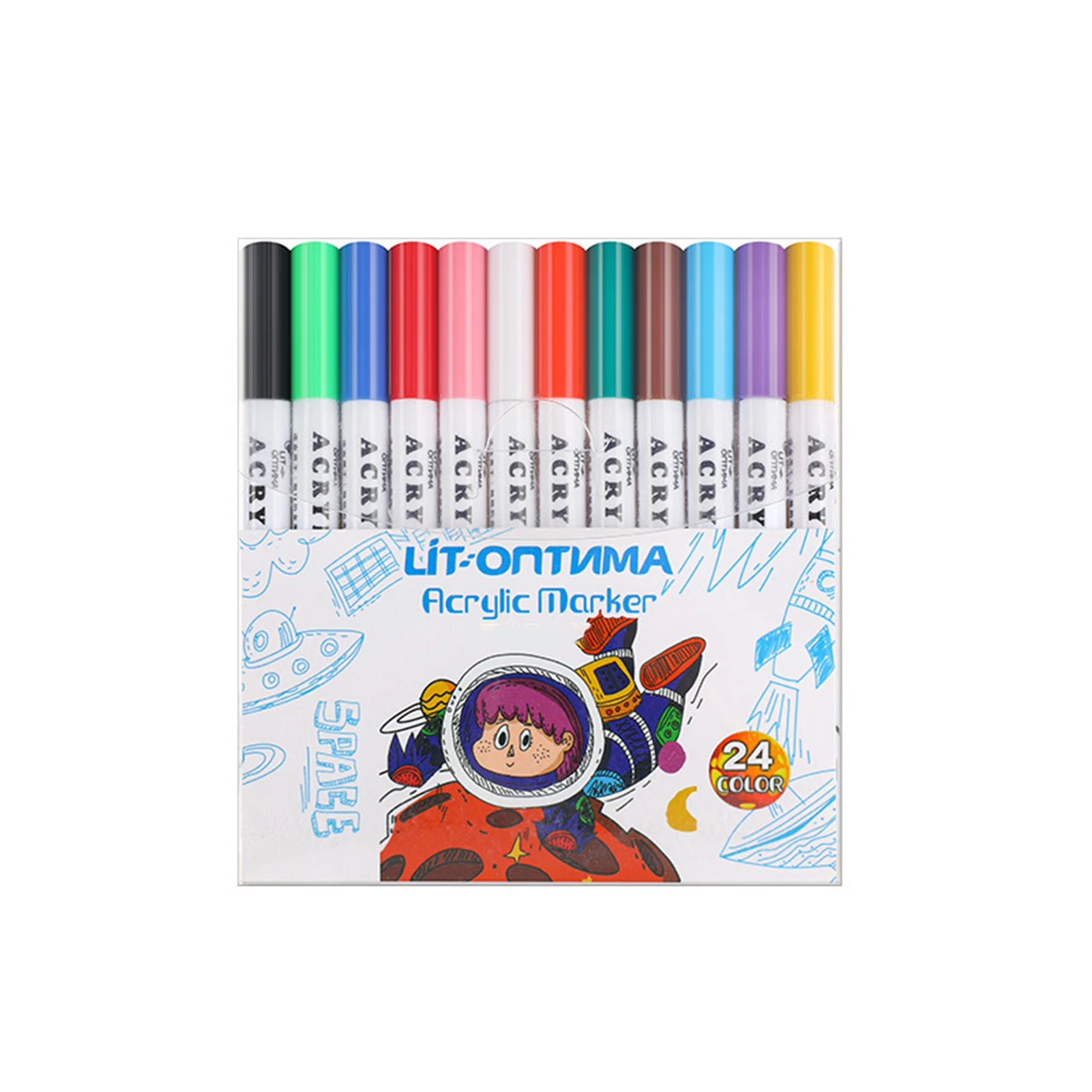 

24 шт. ткани картонные для камней Детские Большие наконечники холст стекло водонепроницаемое красивое творчество акриловый маркер цветные граффити