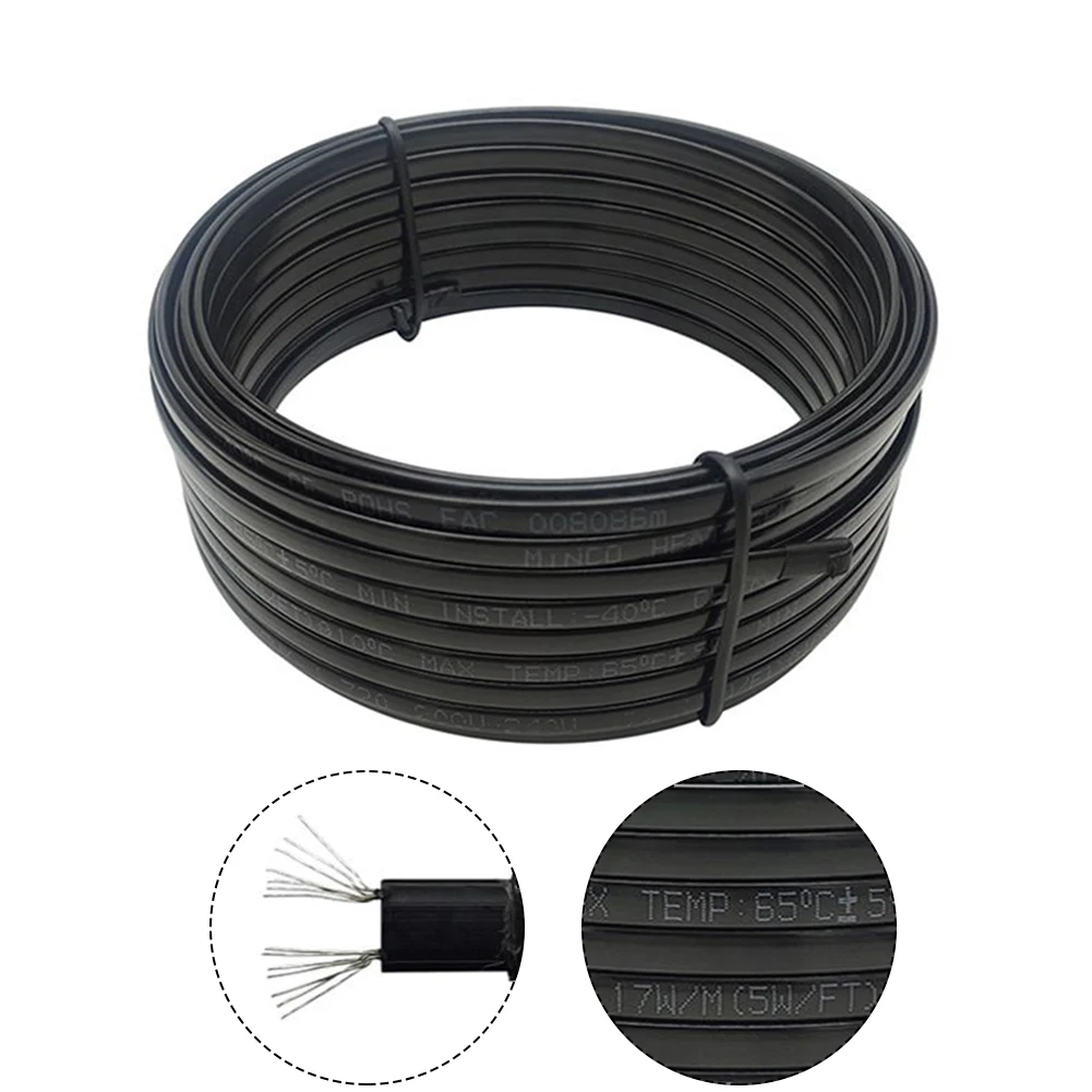 

Self-regulating Heating Cable 220V 230V 240V No Controller Required 5/6/7/10/20/30/ 50m Waterproof Prevent Pipe Heating System