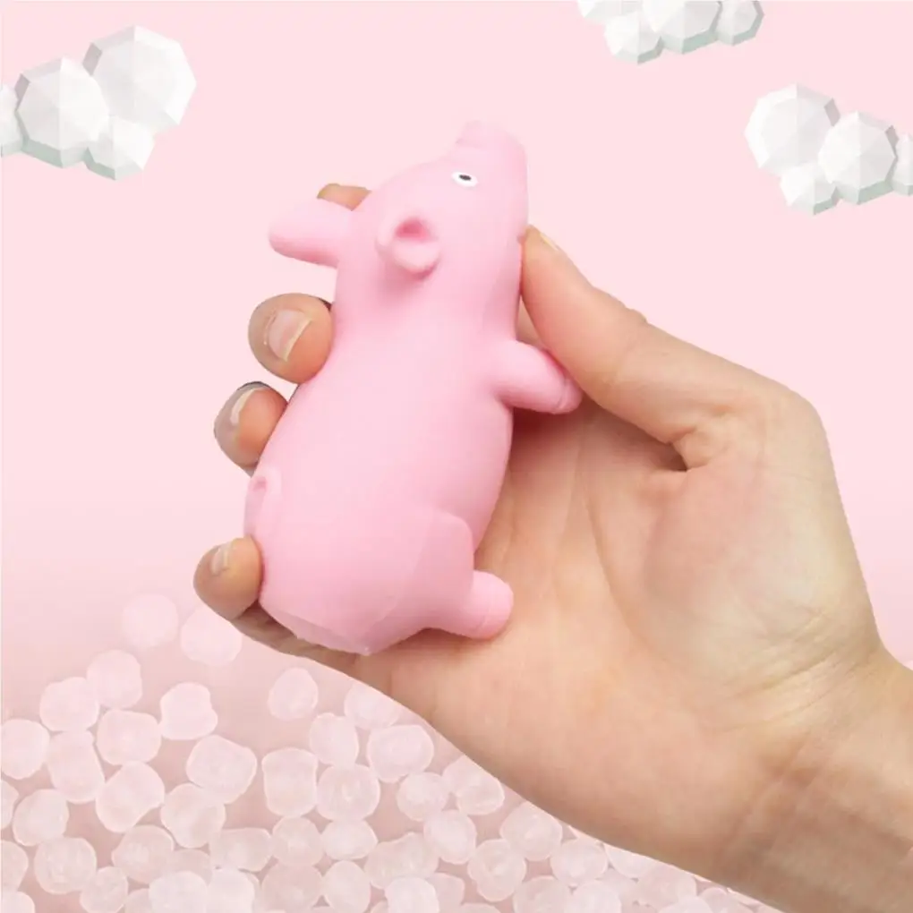

TPR Squeezing Pink Pig Funny Tricky Lovely Models Decompression Sticky Stretchy Venting Simulation Toys for Kids Adults
