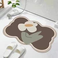 korea style soft diatom mud bathroom floor mat toilet rug door absorbent foot pad shower mat support dropshipwholesale