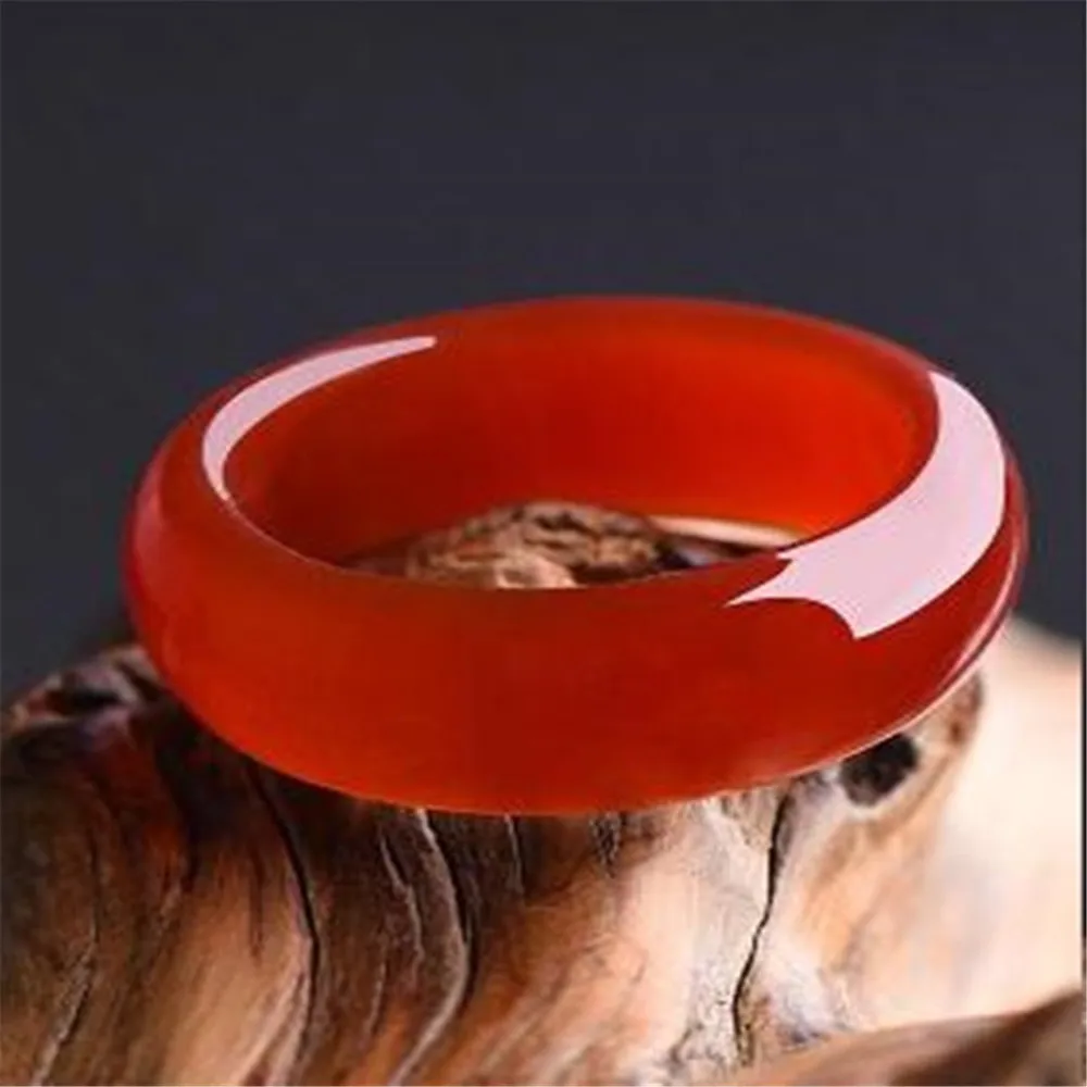 Кольца унисекс из натурального агата и красного нефрита Ювелирное Украшение с