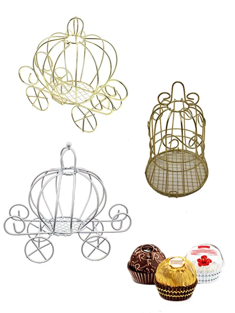 

NEW2022 Pumpkin Carriage Candy Box Small Cinderella Pumpkin Coach Figurine Ornament For Gift Valentine Mother's Day Thanksgi