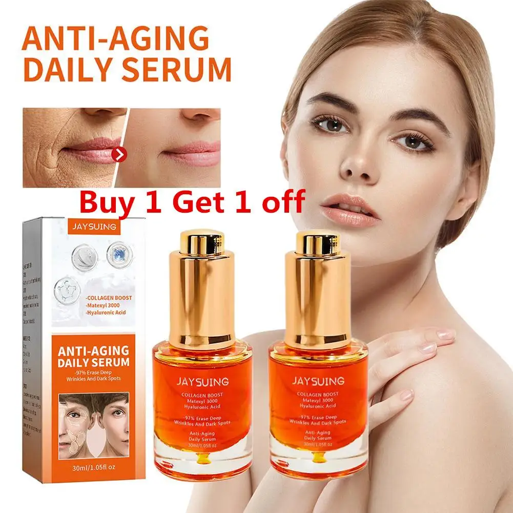 

2PCS Instant Wrinkle Remover Face Serum Lifting Firming Fade Fine Lines Anti-aging Essence Whitening Brighten Nourish Skin Care