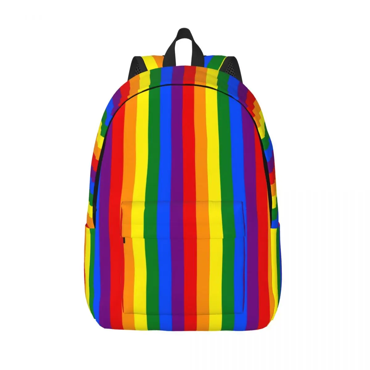 

Rainbow Print Backpack Teen Colorful Stripes Large Backpacks Polyester Kawaii School Bags Trekking Custom Rucksack