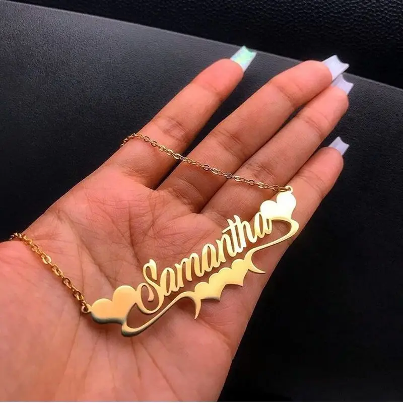 Модный кулон ручной работы с именем на заказ сердцем колье-чокер любыми