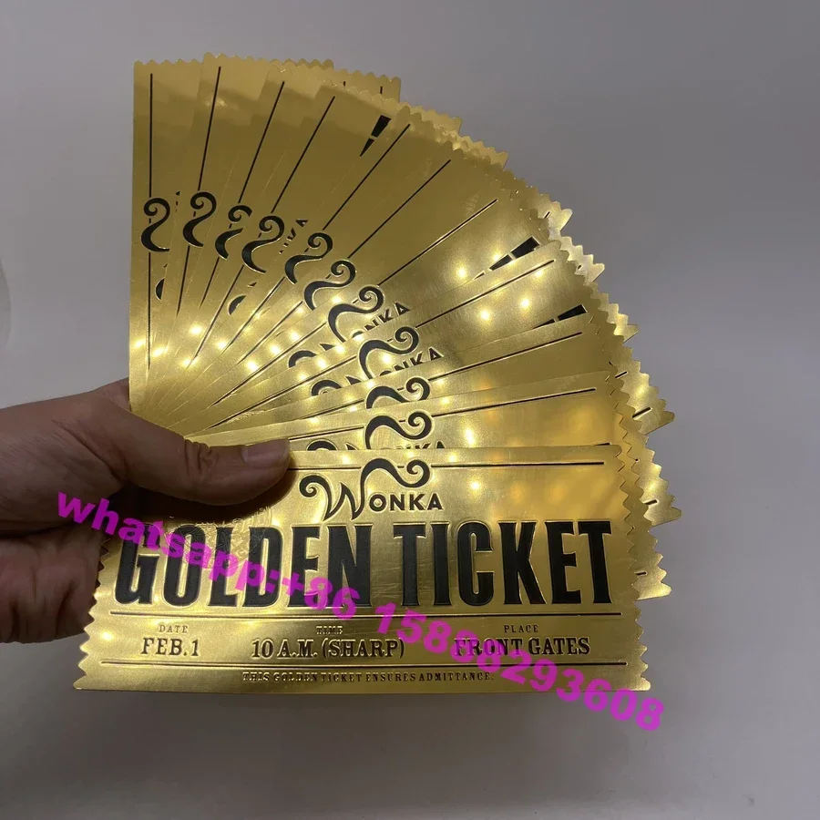 Оптовая продажа Золотой билет от шоколадной фабрики wonka индивидуальная карта для