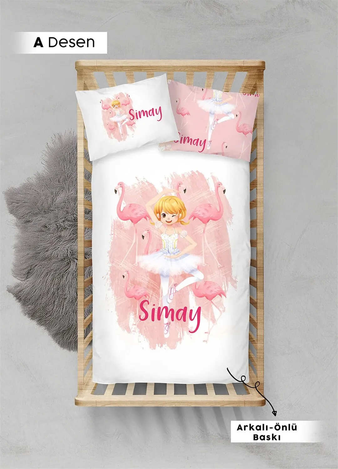 

Personalized Baby Bedding Set Soft Cotton Crib Custom Made Pillow Cover 3-Pcs